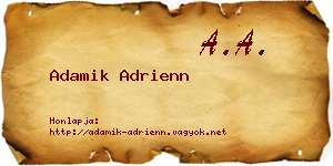 Adamik Adrienn névjegykártya